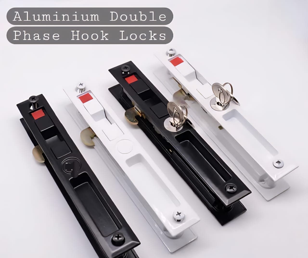 Aluminium Double-Phase Hook Locks (with key)